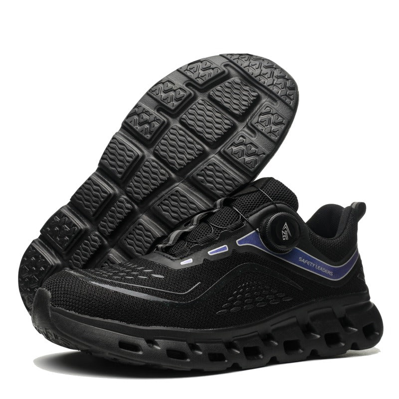 GS8846 Rotating Button No Tie Shoelaces Steel Toe Shoes – 9K Safety