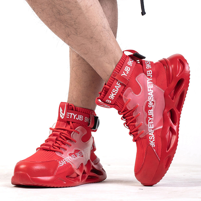 Red deals safety shoes