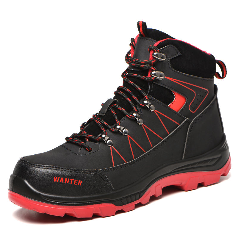 Red safety boots shop